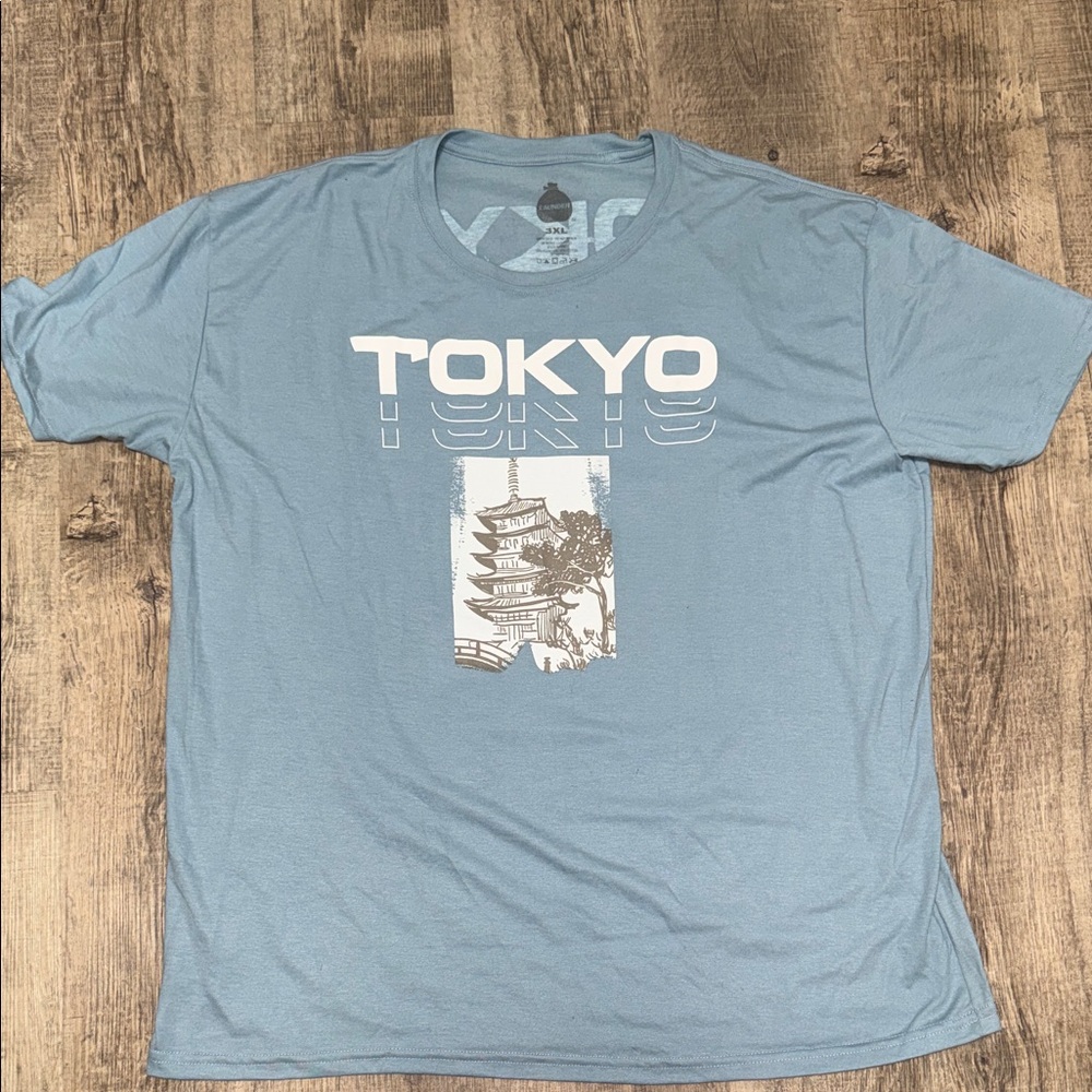 Tokyo Graphic Men's T-Shirt in Light Blue